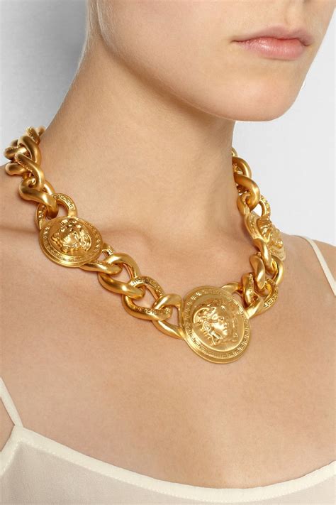 versace gold necklace.